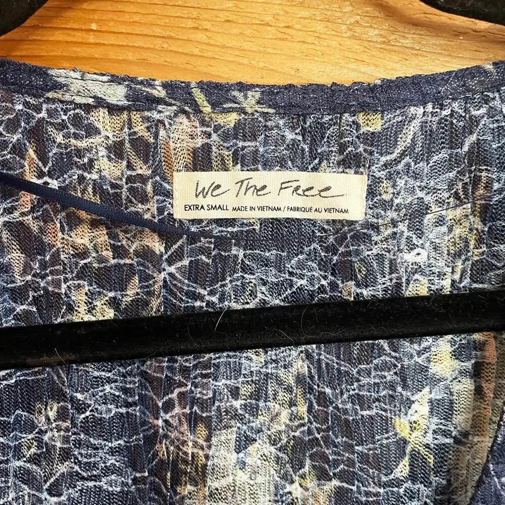 Free People Angelina Floral Print Crop Top Extra Small